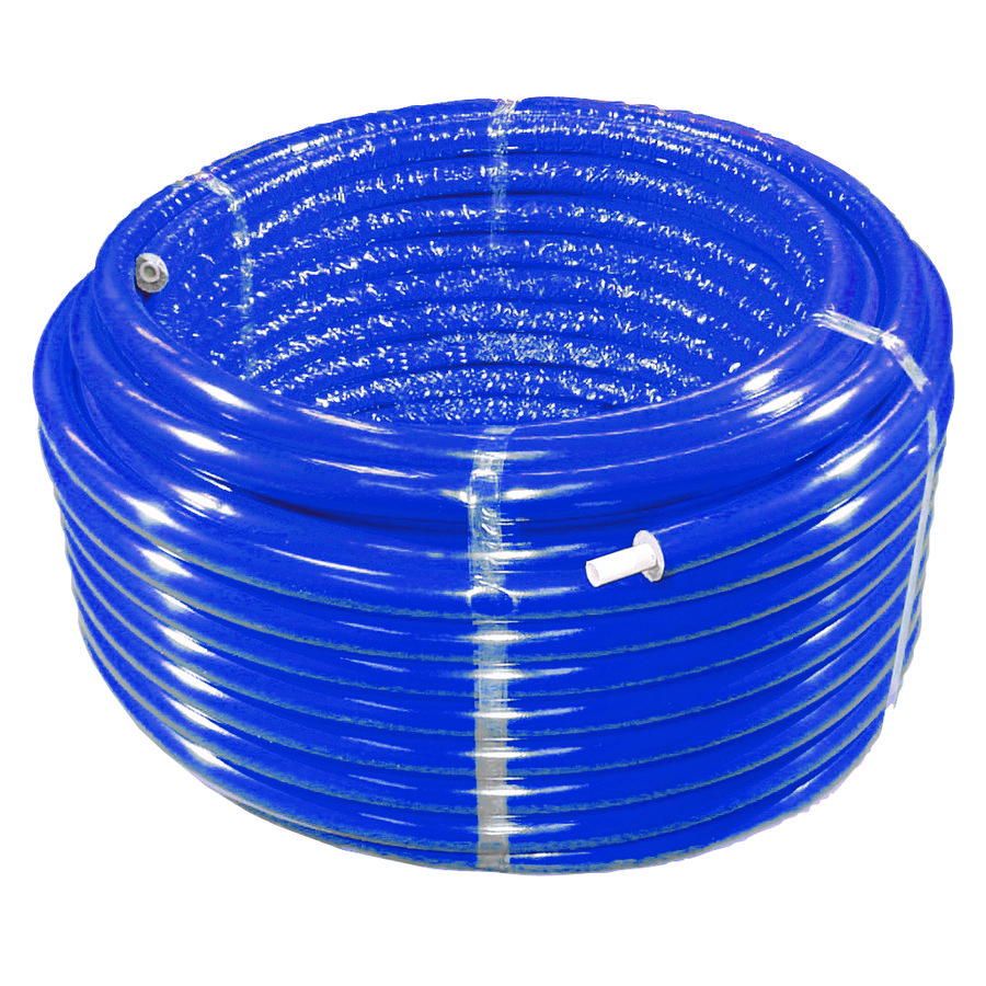 Rol a 25mtr. TIGRIS PEX/AL Buis+ 9mm isolatie blauw 25x2,5mm