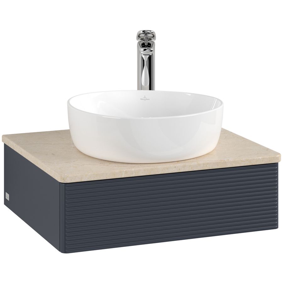 Wastafelonderkast Antao 600x190x500mm Mid.Blue Matt Lacquer K07153HG
