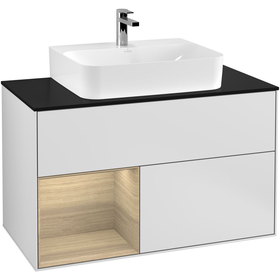 Wastafelonderkast Finion 1000x603x501mm White Matt Lacquer F112PCMT