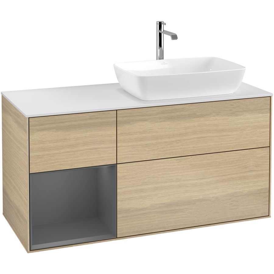 Wastafelonderkast Finion 1200x603x501mm Oak Veneer G801GKPC