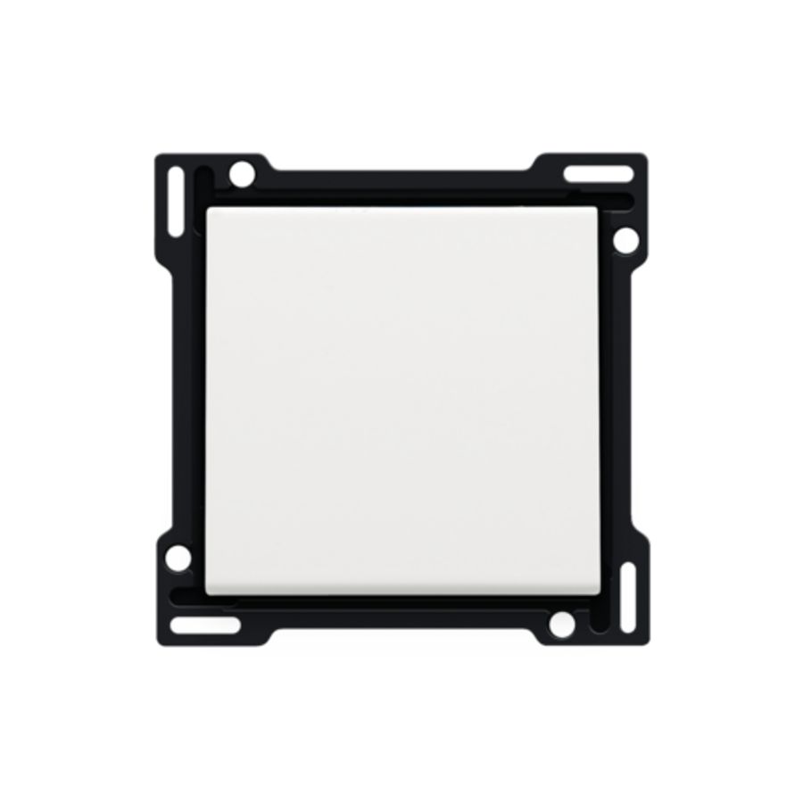 Afwerkingsset enkelv. schakelaar/drukknop white coated