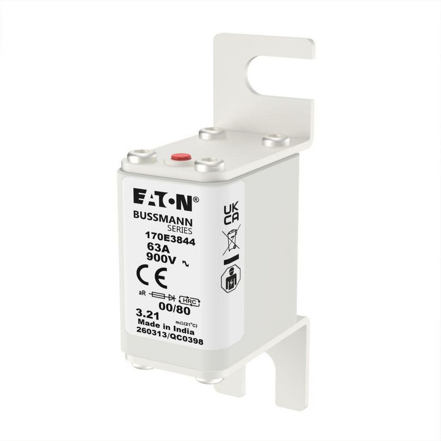 Zekering hoge snelheid 63A DC 900V 00 aR IEC met mel VVE=6