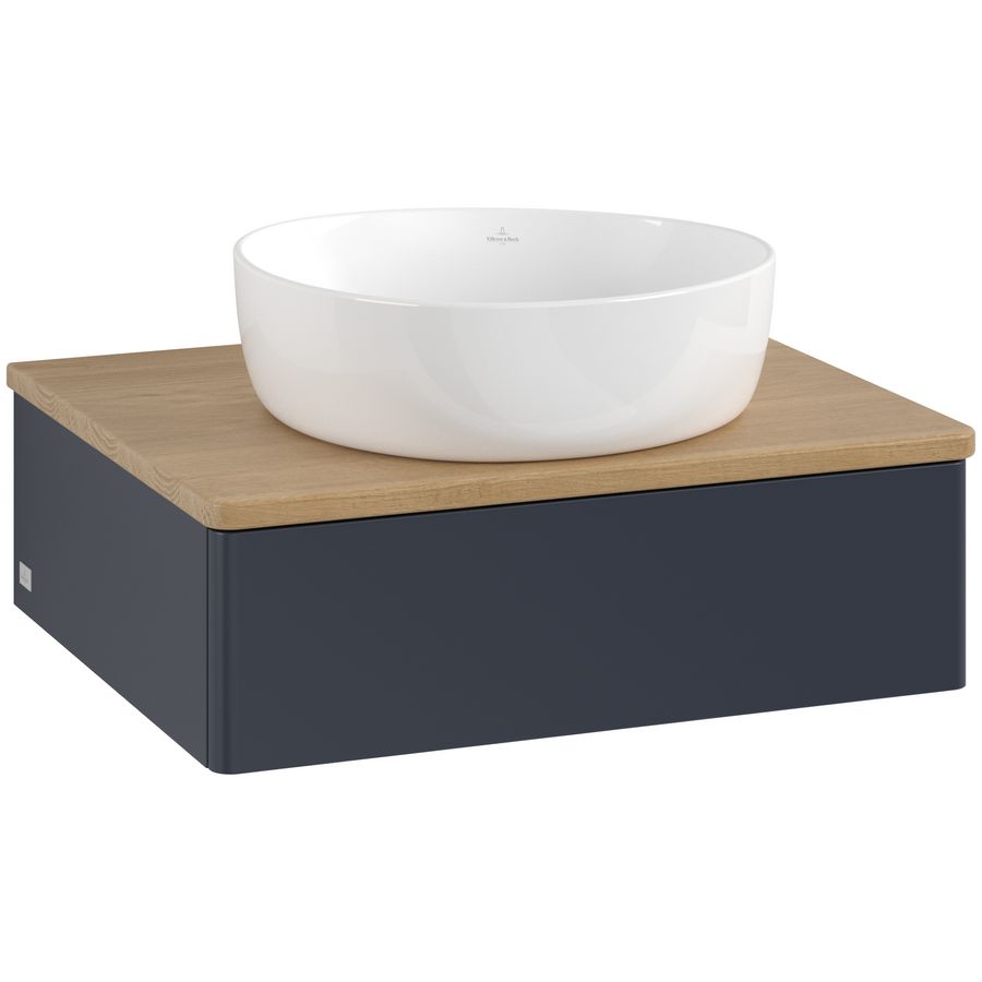 Wastafelonderkast Antao 600x190x500mm Mid.Blue Matt Lacquer L07011HG