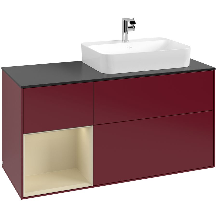 Wastafelonderkast Finion 1200x603x501mm Peony Matt Lacquer G392HJHB