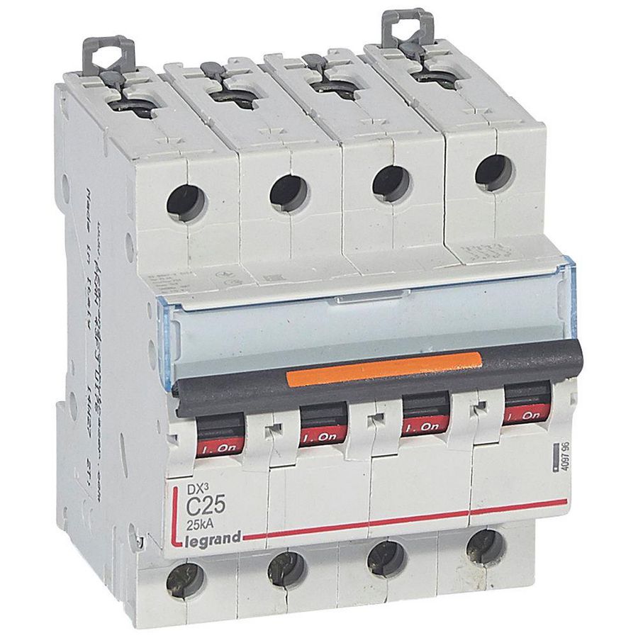 Installatieautomaat 4-polig C-karakteristiek 25A 25kA DX³ DIN