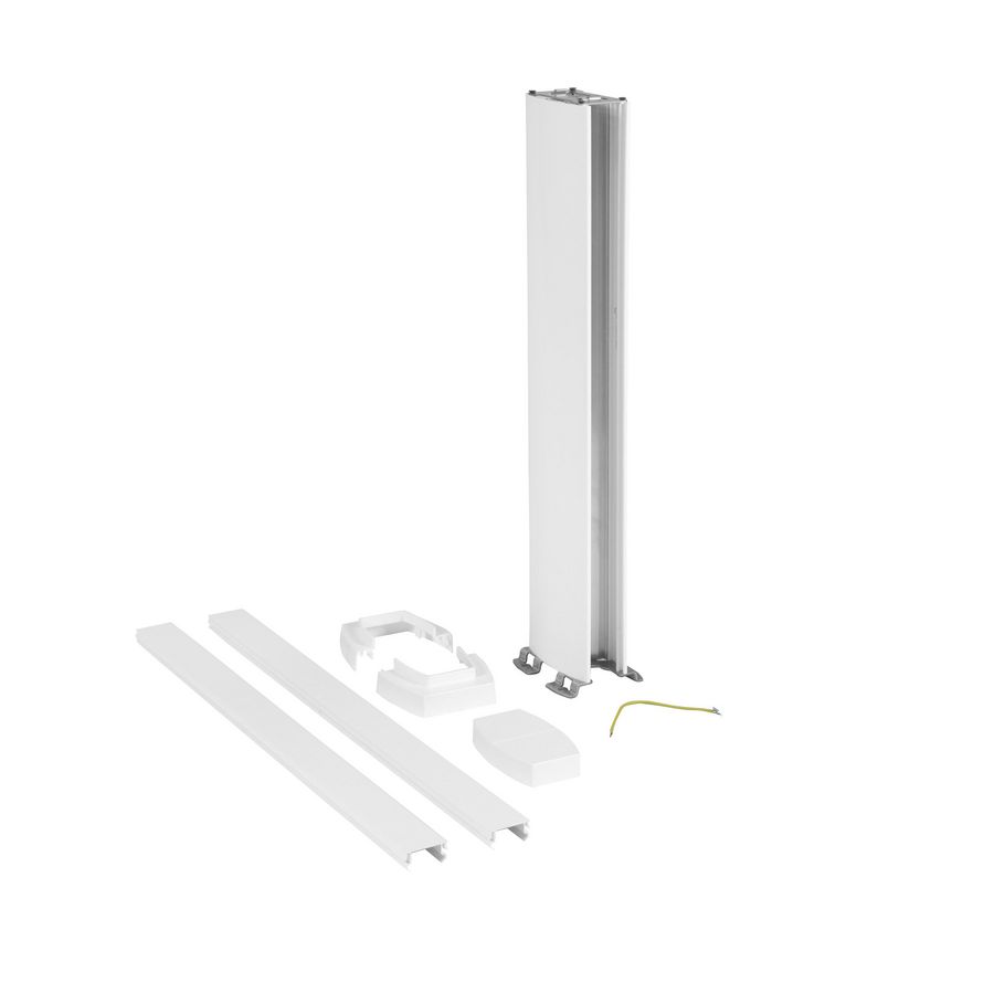 Energiezuil 2 compartiment 45mm 0,68M wit