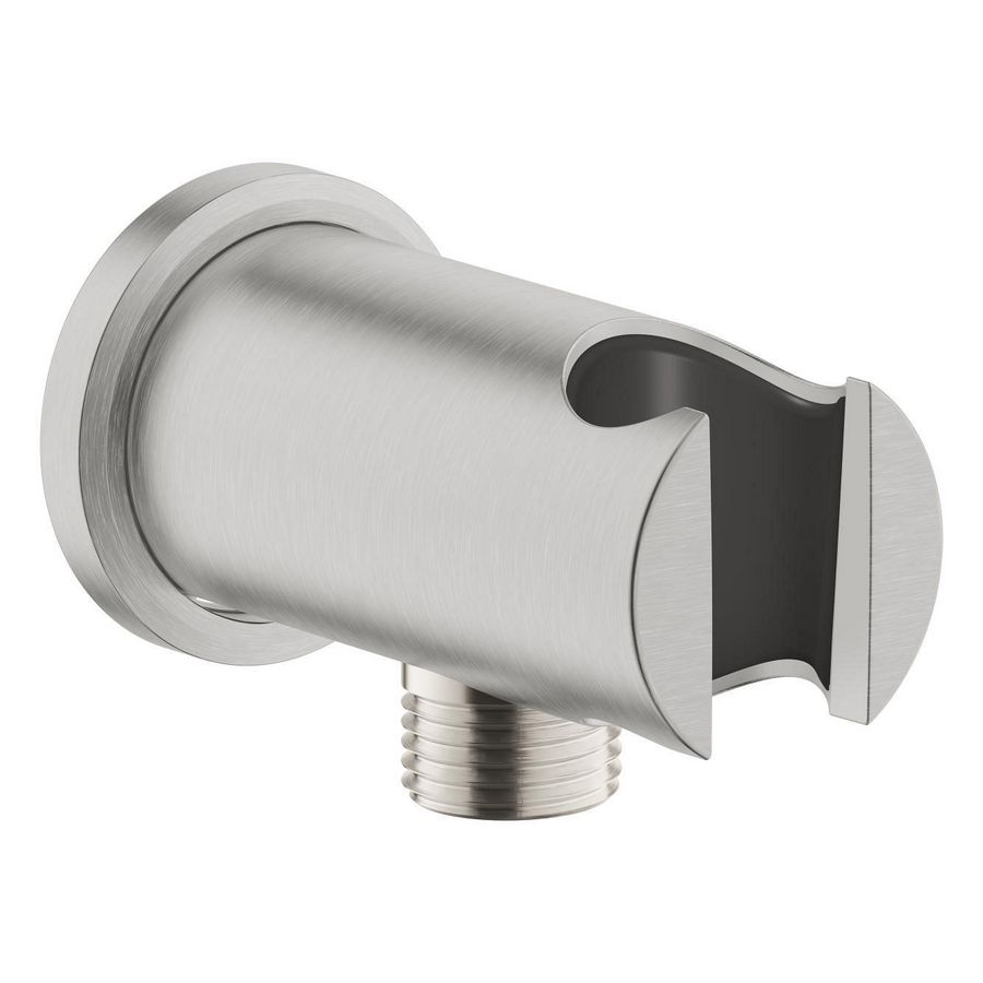 Rainshower Wandaansluitbocht Met Houder Rond, Supersteel