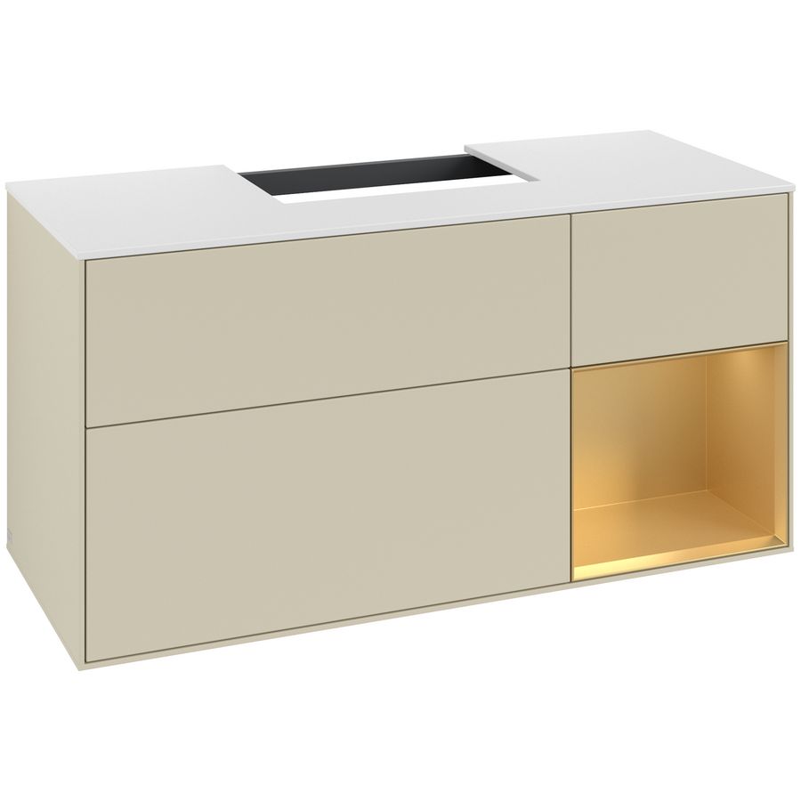 Wastafelonderkast Finion 1200x603x501mm S.Grey Matt Lacquer F171HFHJ