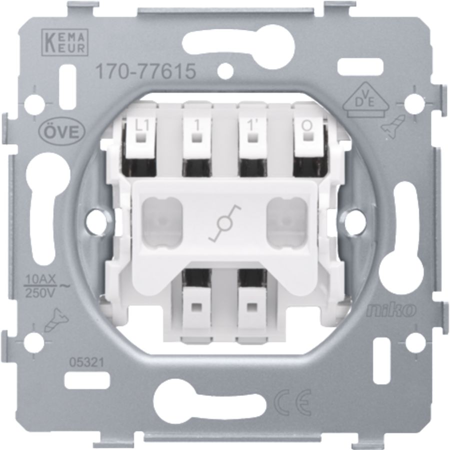 Sokkel wisselcontroleschakelaar 4 aansluitklem 10AX/250 inst