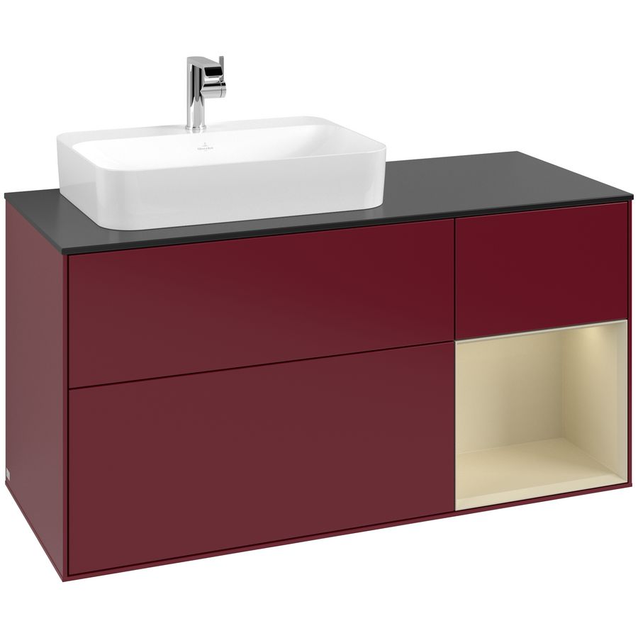 Wastafelonderkast Finion 1200x603x501mm Peony Matt Lacquer G402HJHB