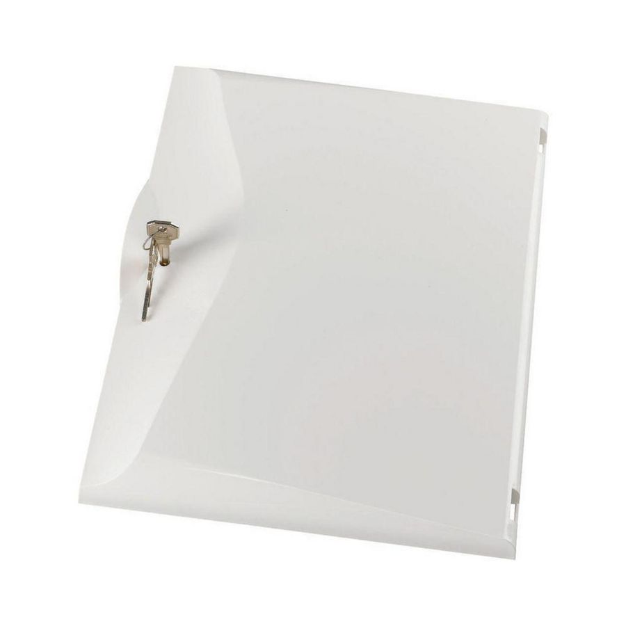 Kunststofdeur wit +slot voor verdeler 2-rijen