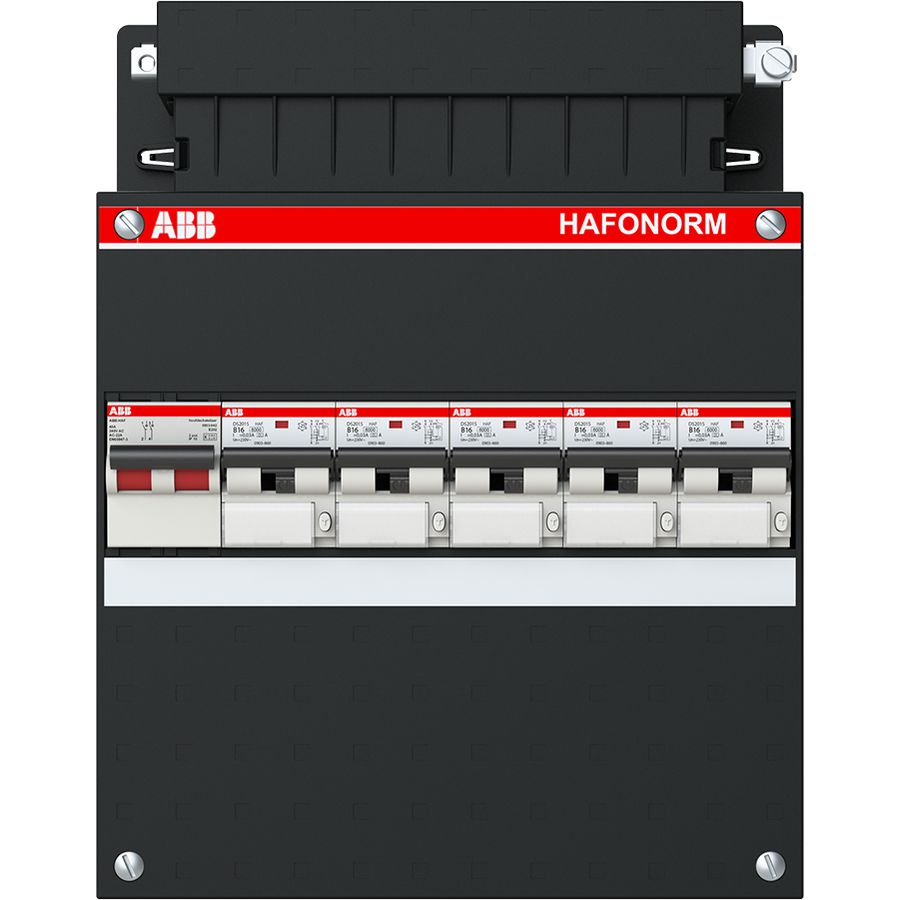 Installatiekast 5x 16A/30mA, + HS, 1-f