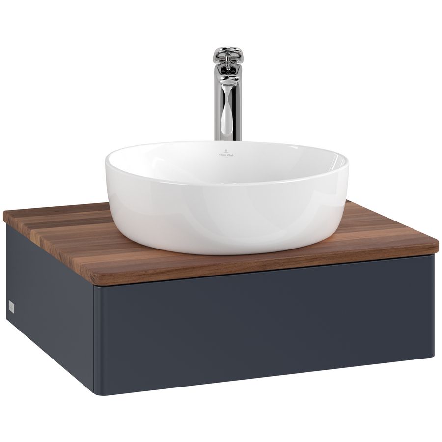 Wastafelonderkast Antao 600x190x500mm Mid.Blue Matt Lacquer L07052HG