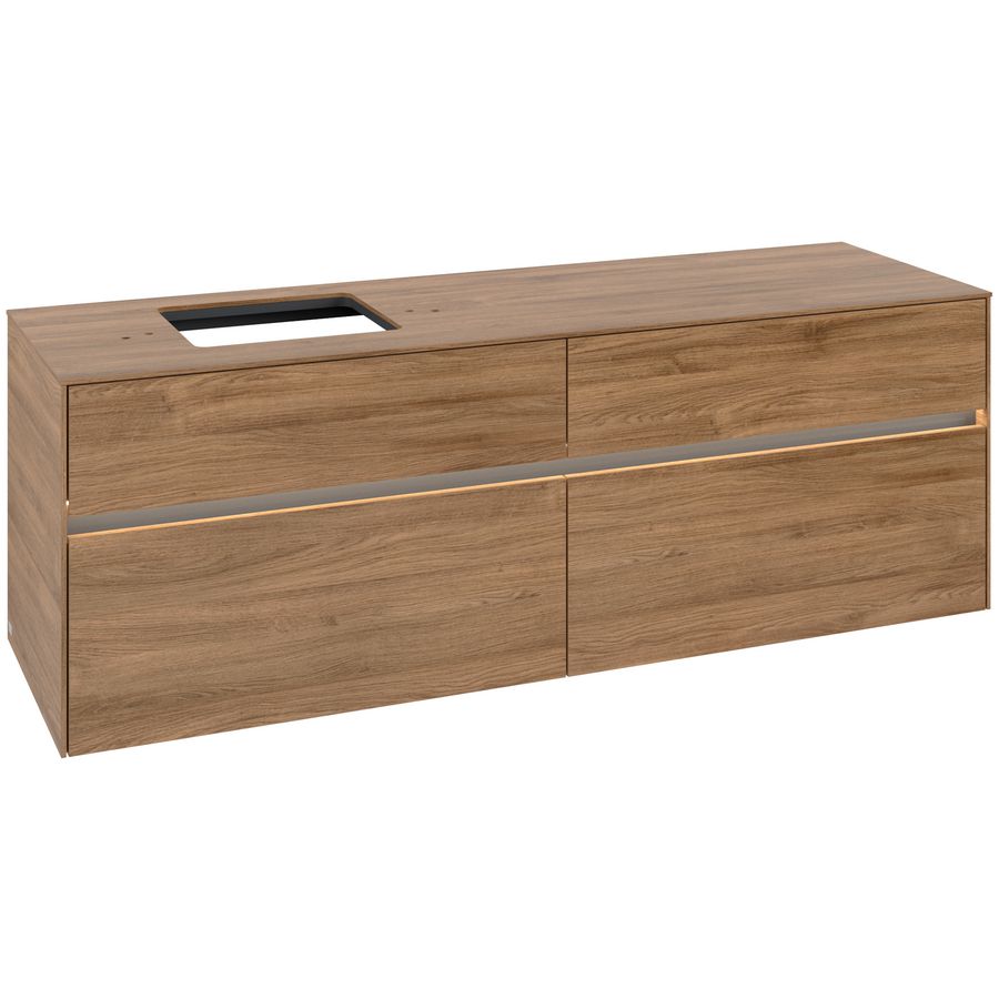Wastafelonderkast Collaro 1600x548x500mm Oak.Kans C135B0RH