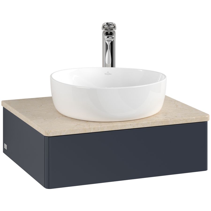 Wastafelonderkast Antao 600x190x500mm Mid.Blue Matt Lacquer L07053HG