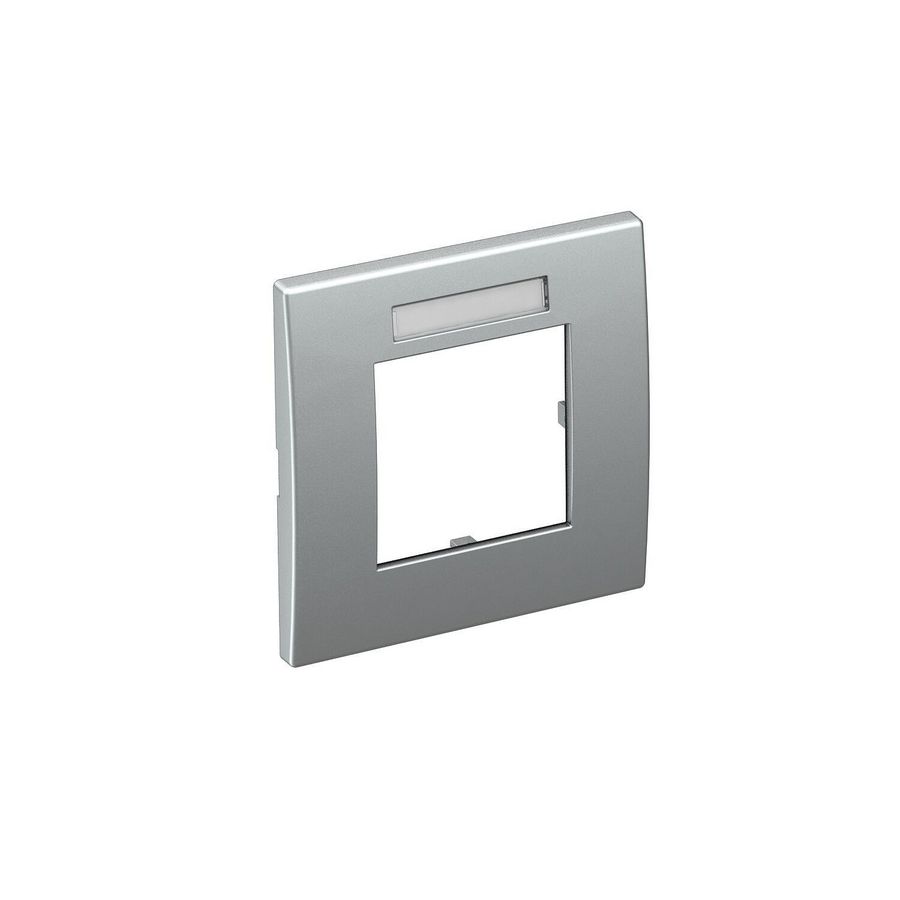 Afdekramen Module 45 1-vdg 84x84mm polycarbonaat alu 6119336