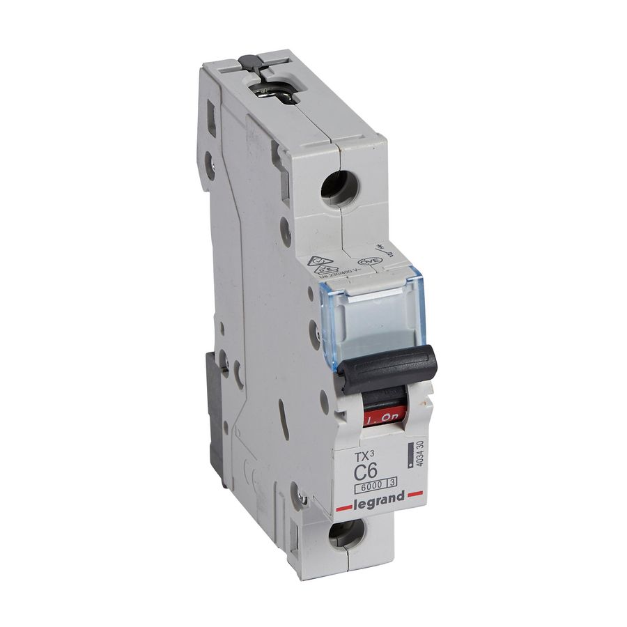 Installatieautomaat MCB TX3 1-polig C-karakteristiek 6A 6000A