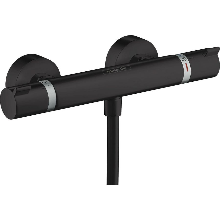Ecostat Comfort douchethermostaat mat zwart hoh 150mm incl. S-koppelingen