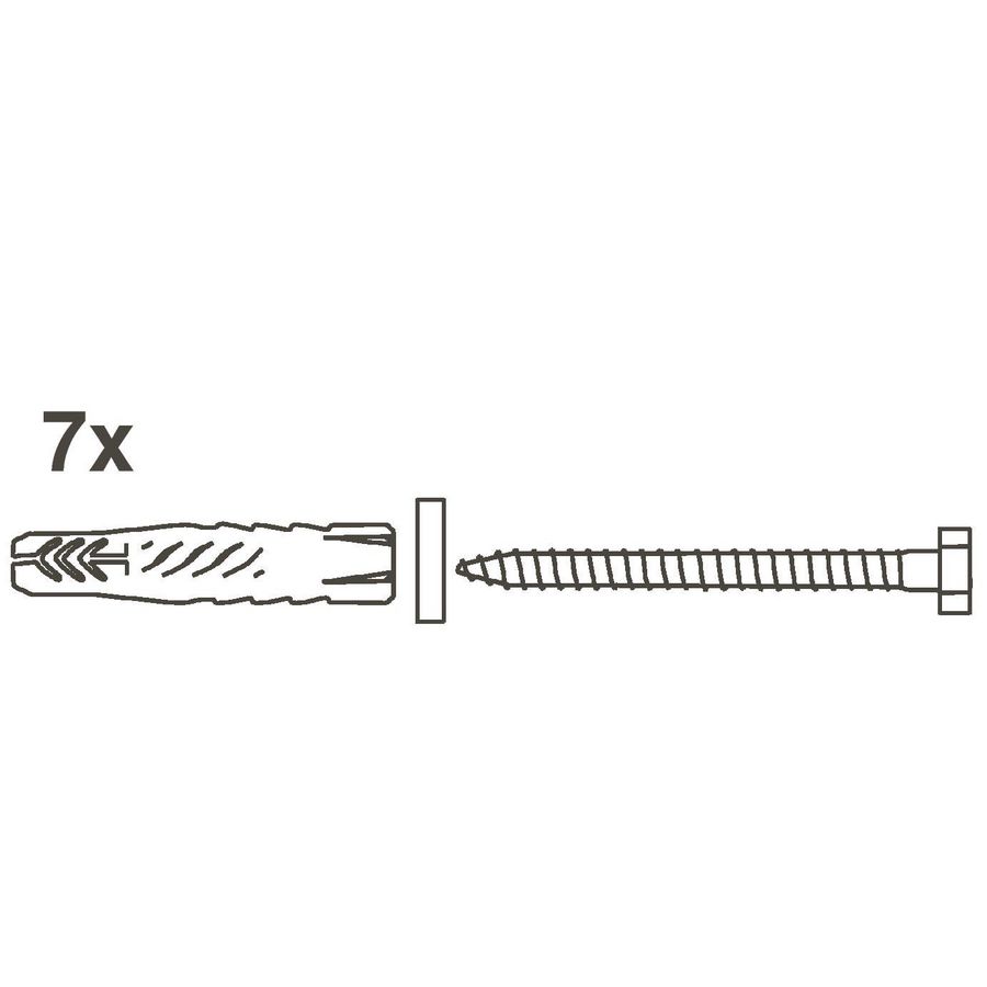 Muurbevestigingsset v.douchezitting RVS v.LI2202 en LI2203