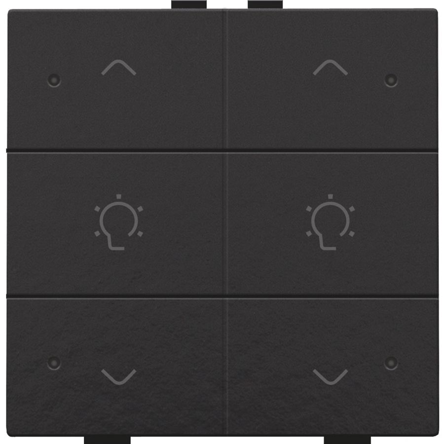 Dubbele dimbediening met led Home Control piano black