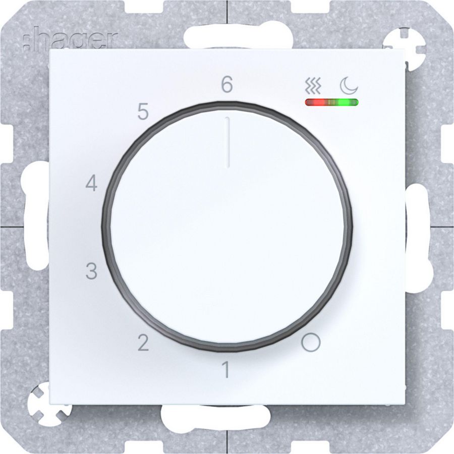 Kamerthermostaat verwarming/koeling A.x/C.x lichtwit glanzen