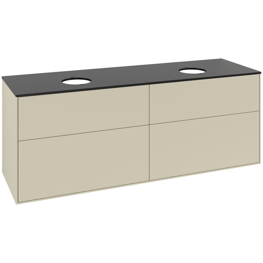 Wastafelonderkast Finion 1600x603x501mm S.Grey Matt Lacquer GA8200HJ