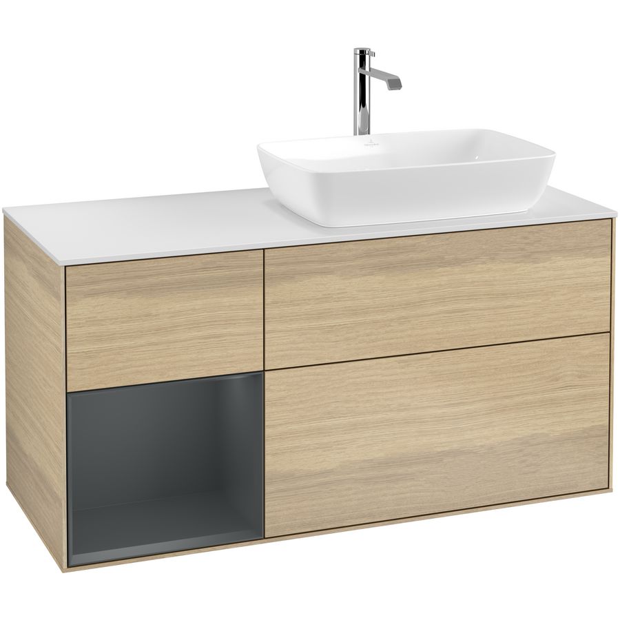 Wastafelonderkast Finion 1200x603x501mm Oak Veneer G801HGPC