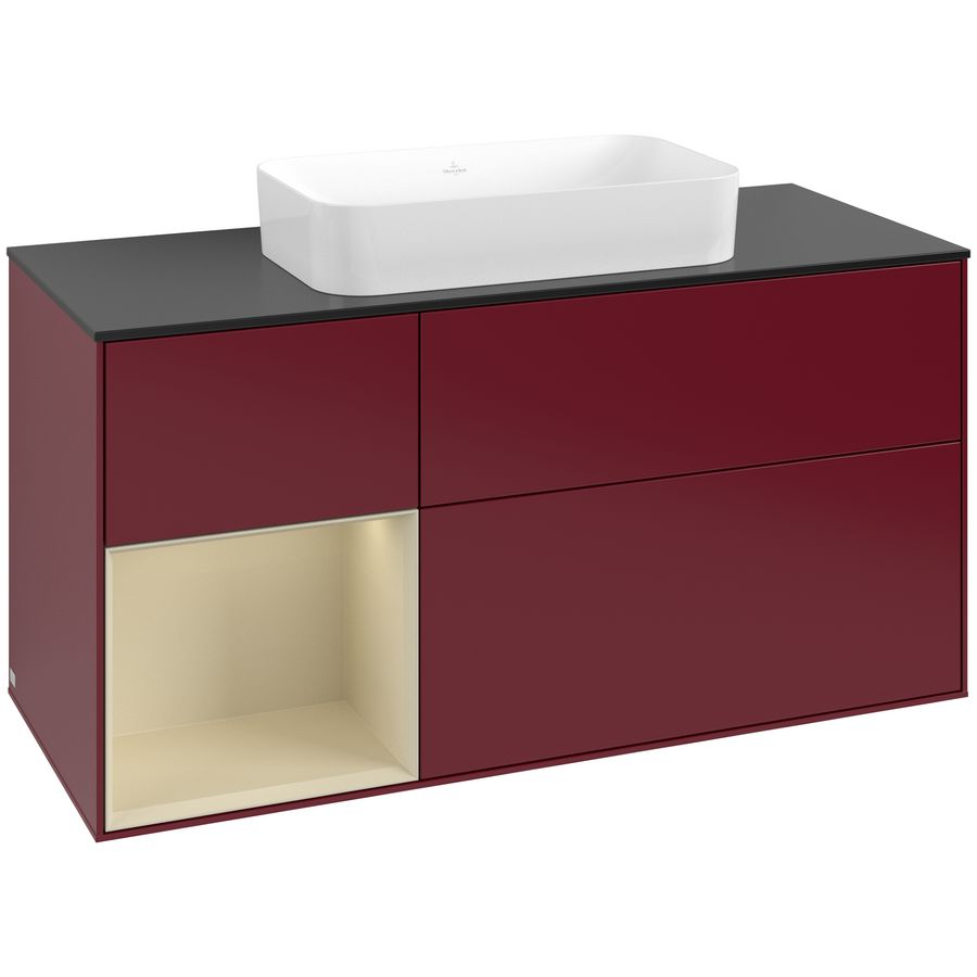 Wastafelonderkast Finion 1200x603x501mm Peony Matt Lacquer G702HJHB