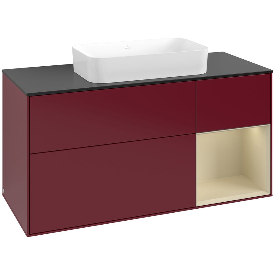Wastafelonderkast Finion 1200x603x501mm Peony Matt Lacquer G712HJHB