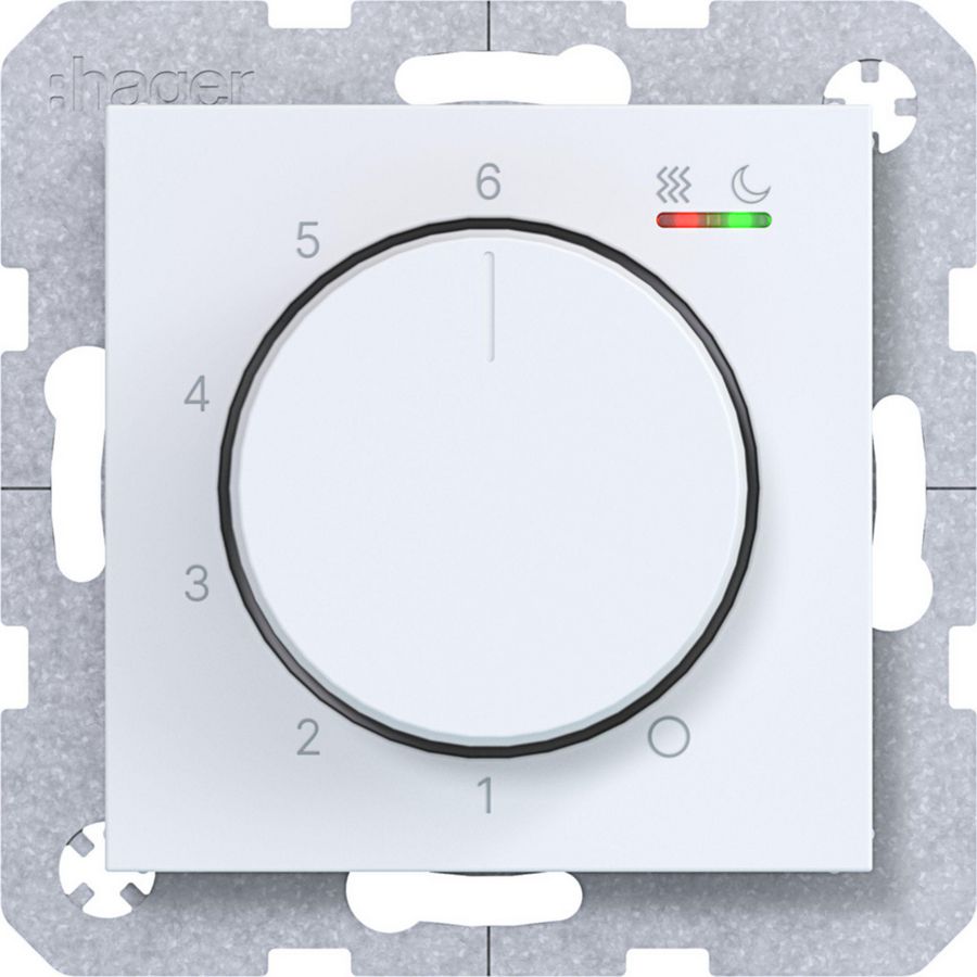 Kamerthermostaat verwarming/koeling A.x/C.x lichtwit mat