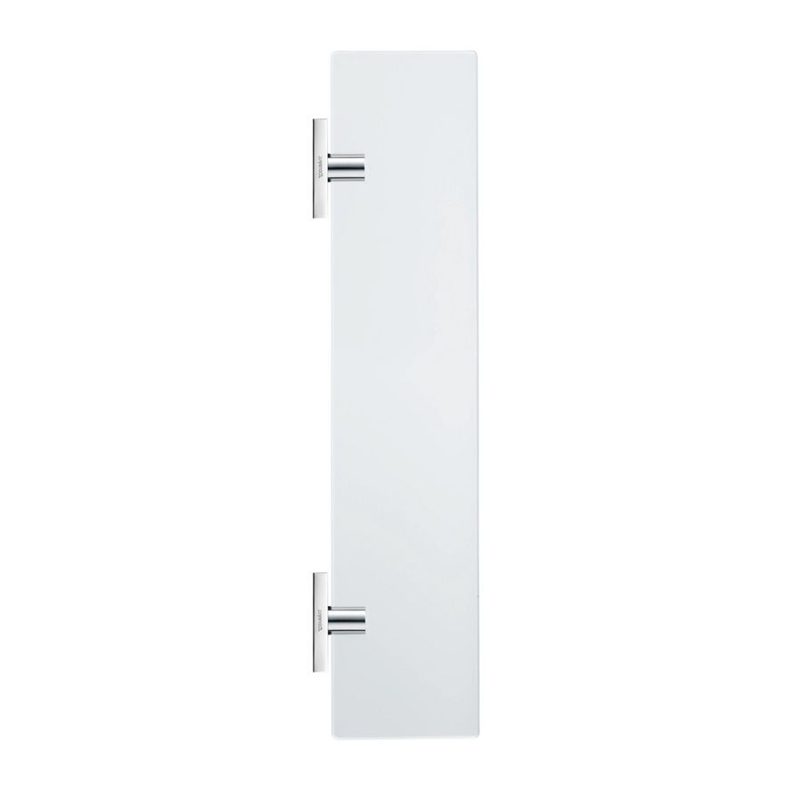 Glazen planchet 60 cm Karree met mat glas, Chroom
