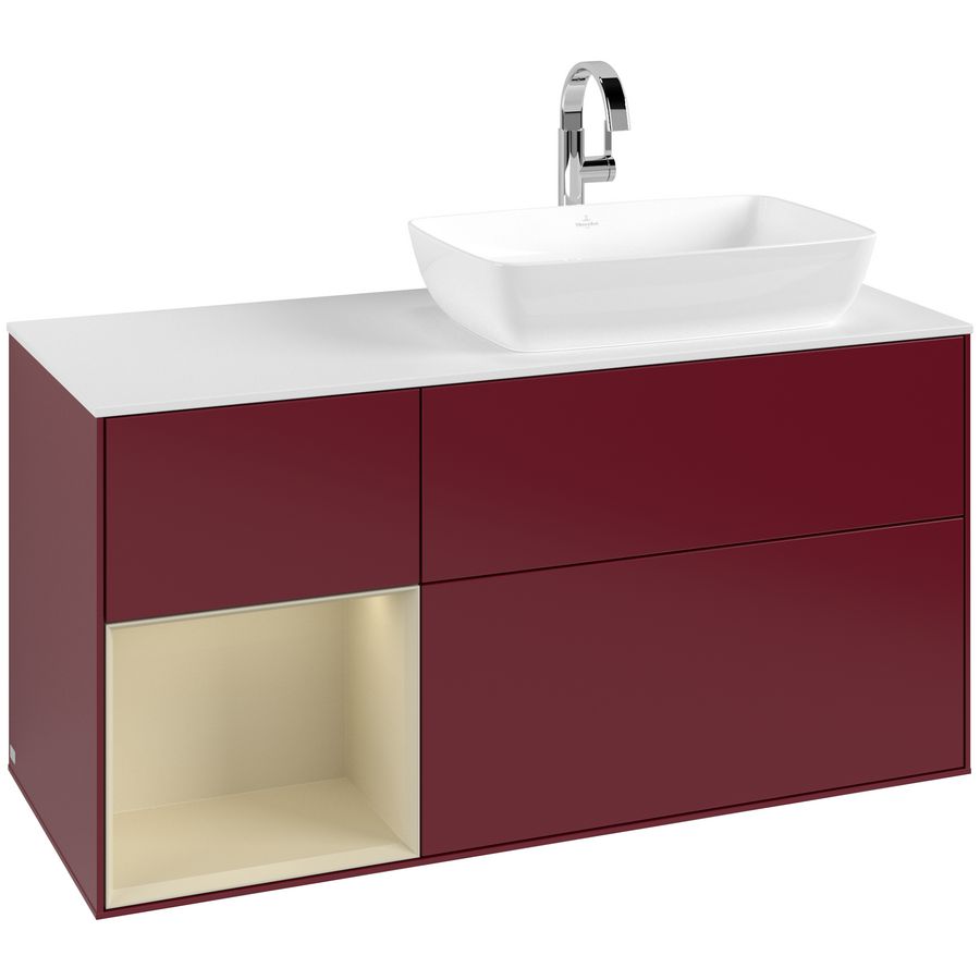 Wastafelonderkast Finion 1200x603x501mm Peony Matt Lacquer G801HJHB