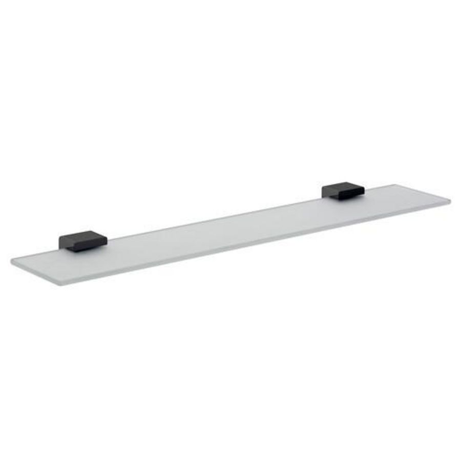Planchet LOFT kristalglas gesatineerd 600mm wandhouders zwart incl. bevestiging