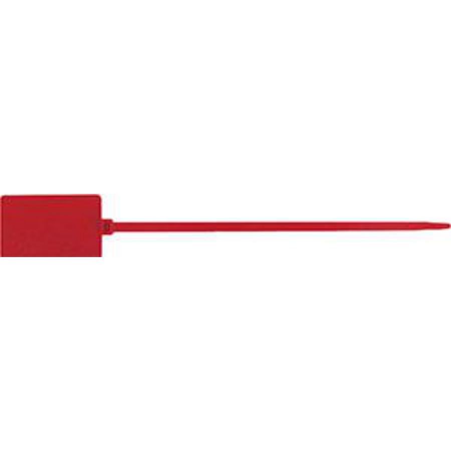 Bundelband met groot label 363x7,5mm rood VVE=50