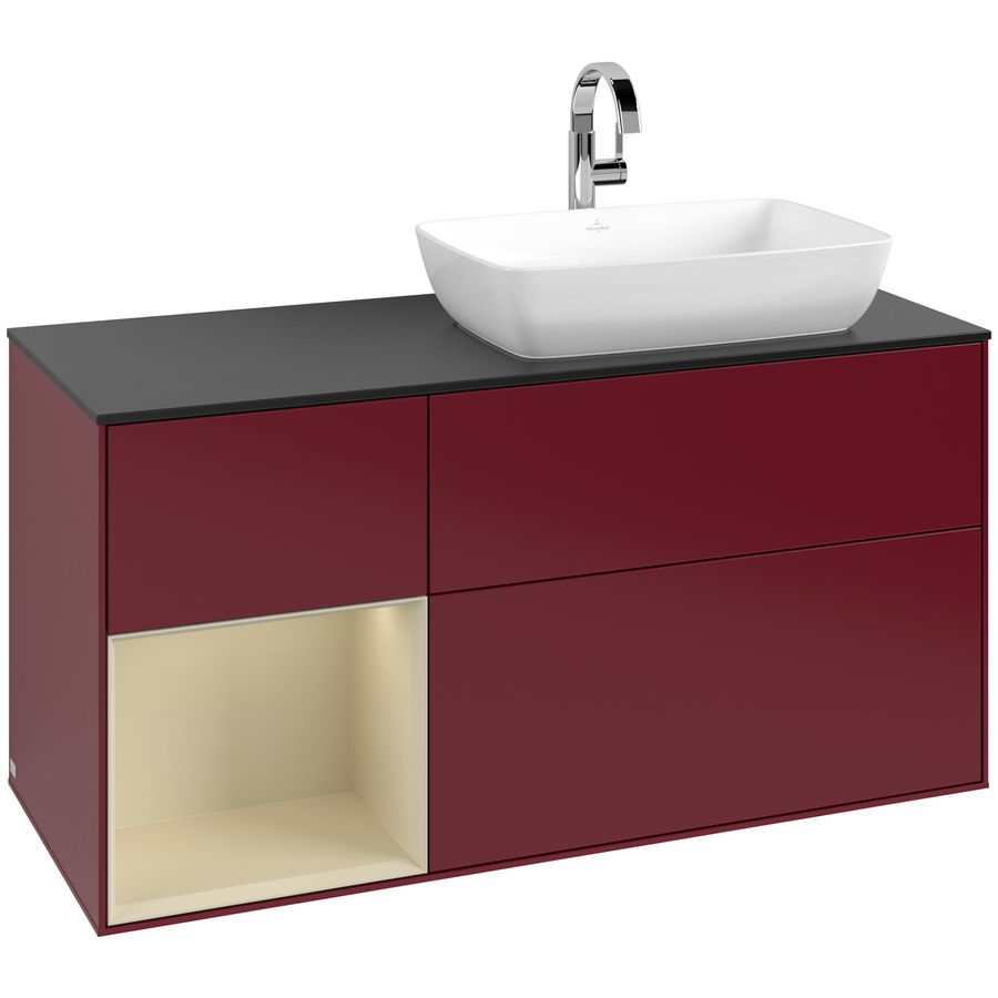 Wastafelonderkast Finion 1200x603x501mm Peony Matt Lacquer G802HJHB