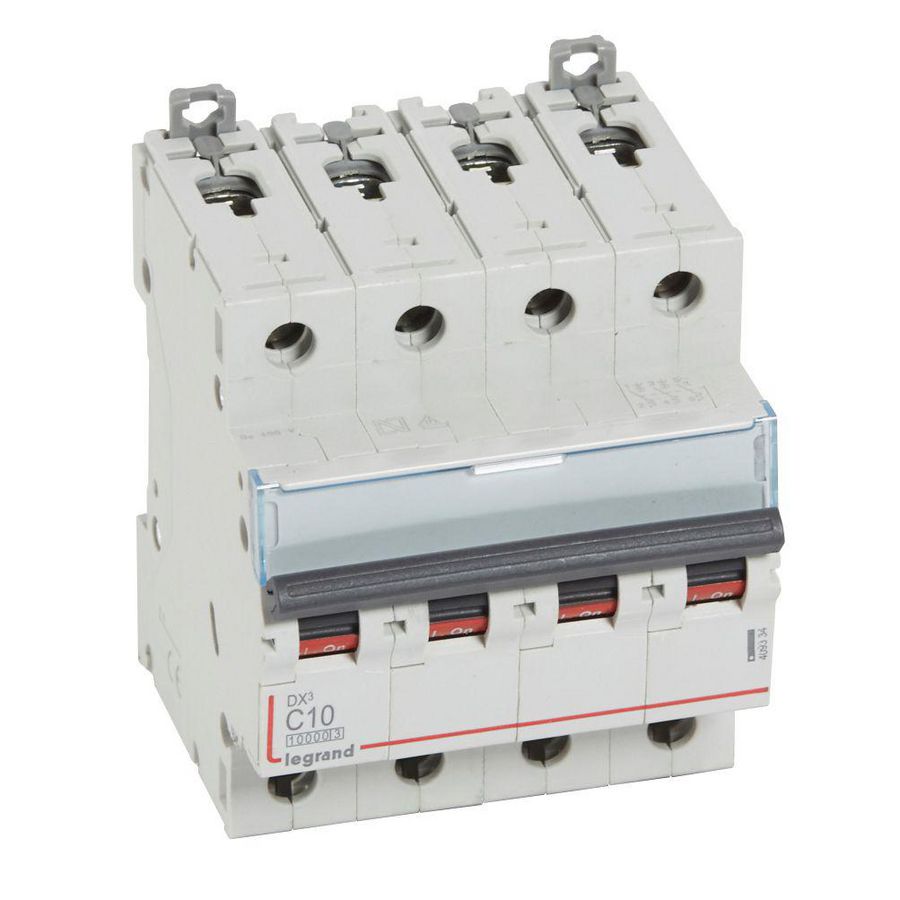Installatieautomaat MCB DX³ 4-polig C-karakteristiek 10A 10000A