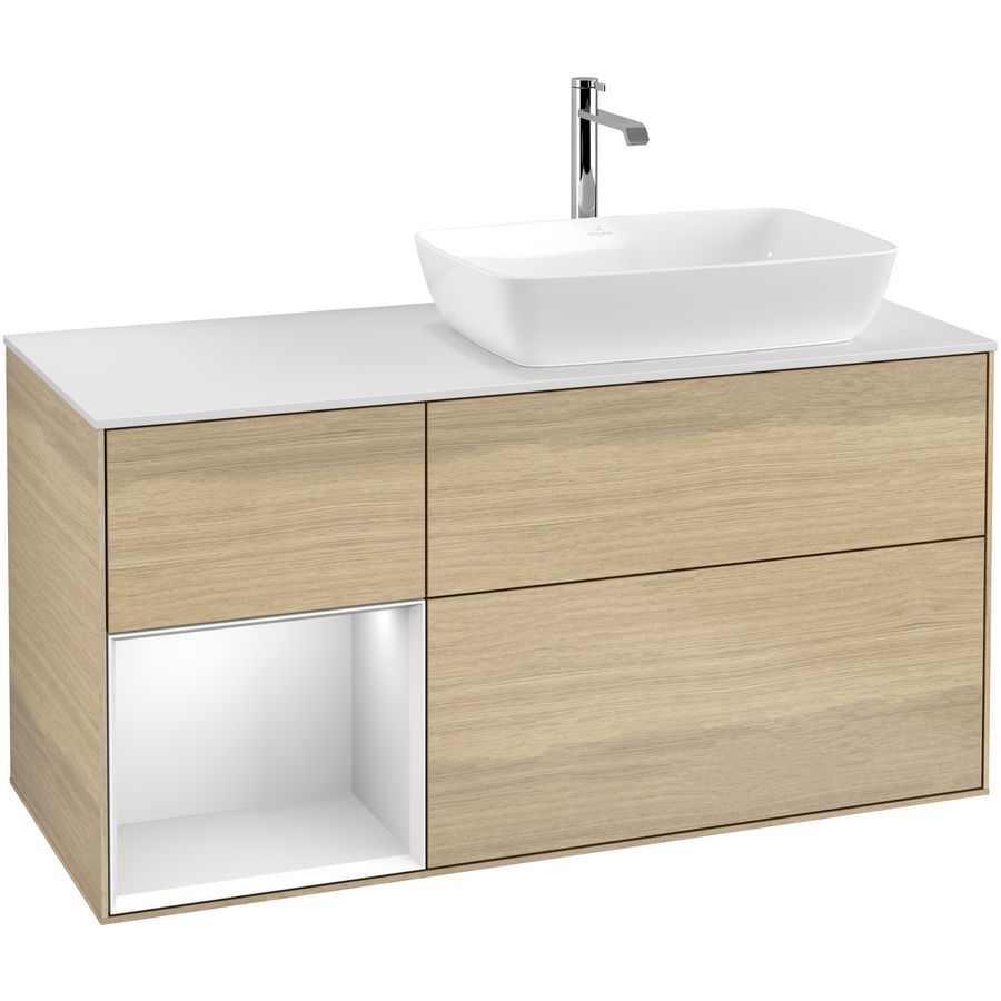 Wastafelonderkast Finion 1200x603x501mm Oak Veneer G801MTPC