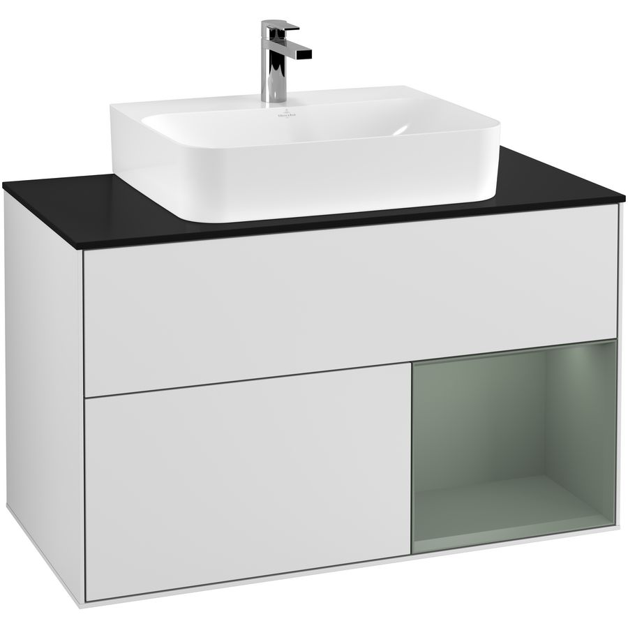 Wastafelonderkast Finion 1000x603x501mm White Matt Lacquer F122GMMT