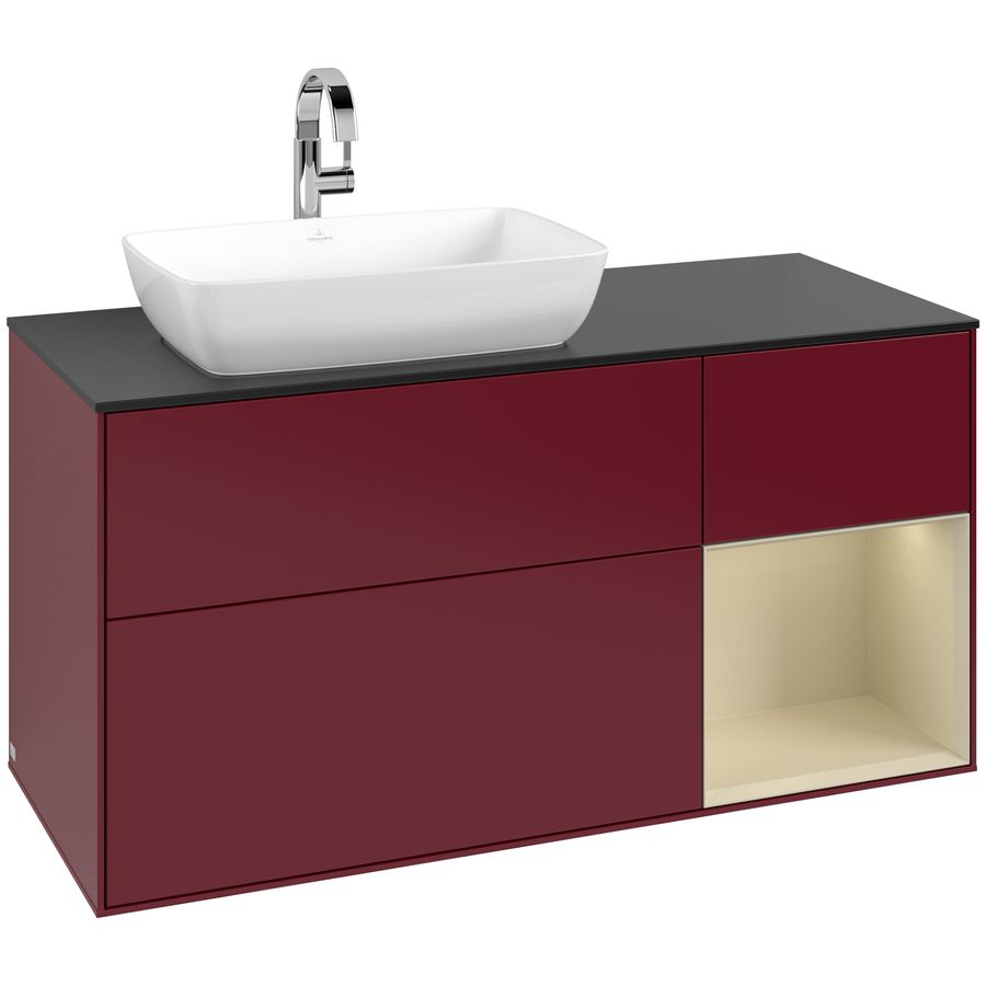 Wastafelonderkast Finion 1200x603x501mm Peony Matt Lacquer G812HJHB