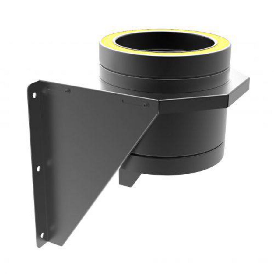 DW Ø125mm Muurondersteuning zwart
