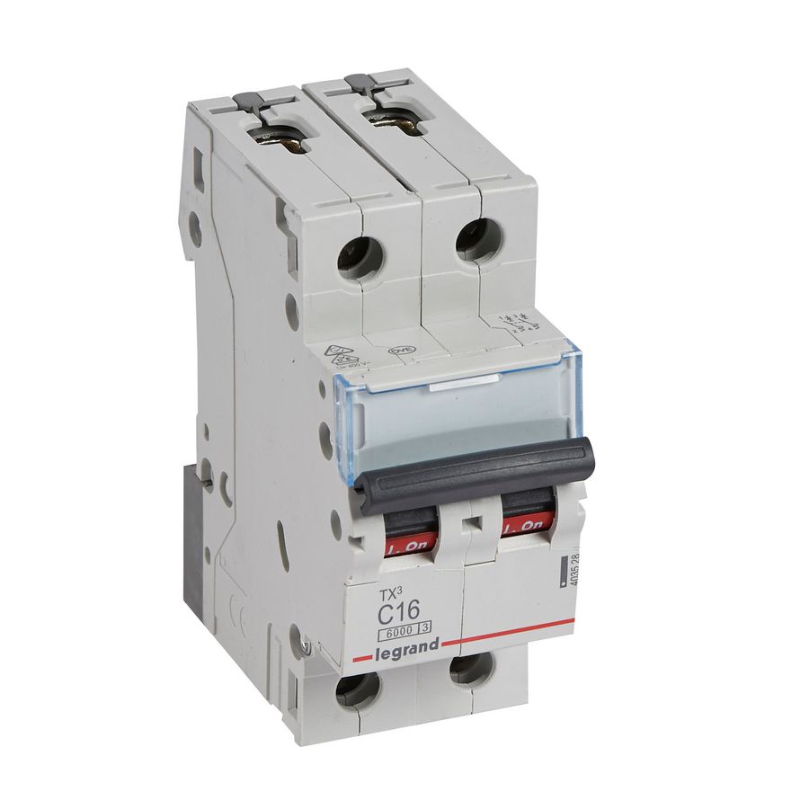 Installatieautomaat MCB TX3 2-polig C-karakteristiek 16A 6000A VVE=5