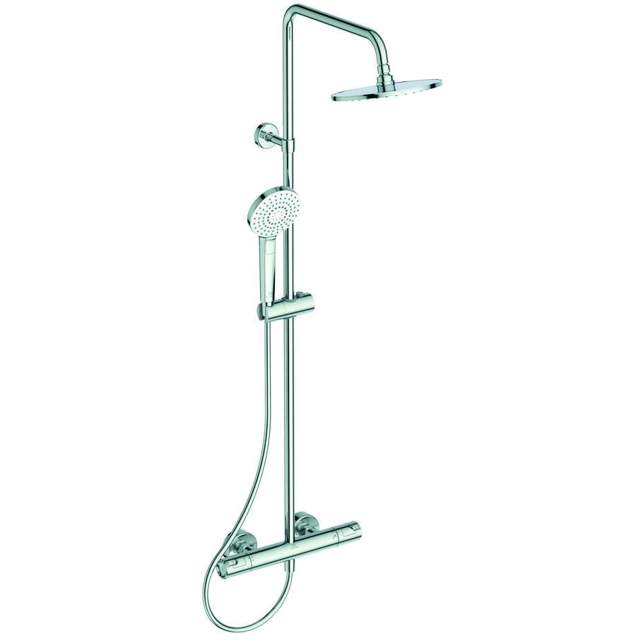 Douchesysteem thermostatisch CERATHERM T50 Ø200mm chroom hoh 150mm incl. s-koppelingen