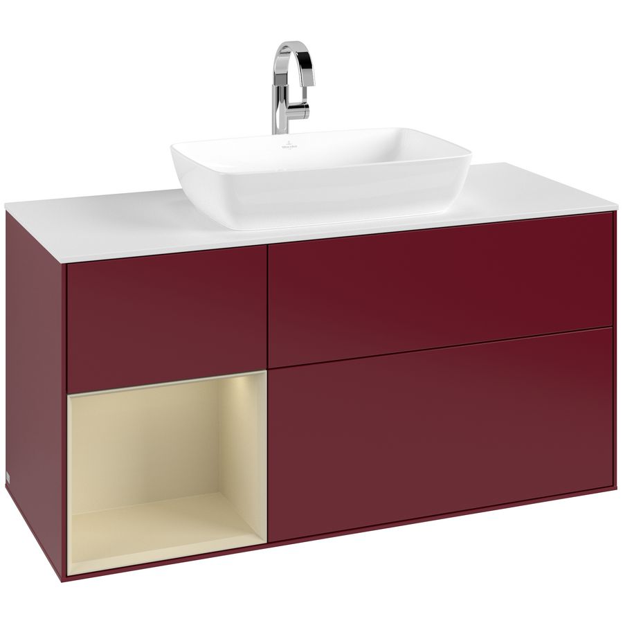 Wastafelonderkast Finion 1200x603x501mm Peony Matt Lacquer G821HJHB