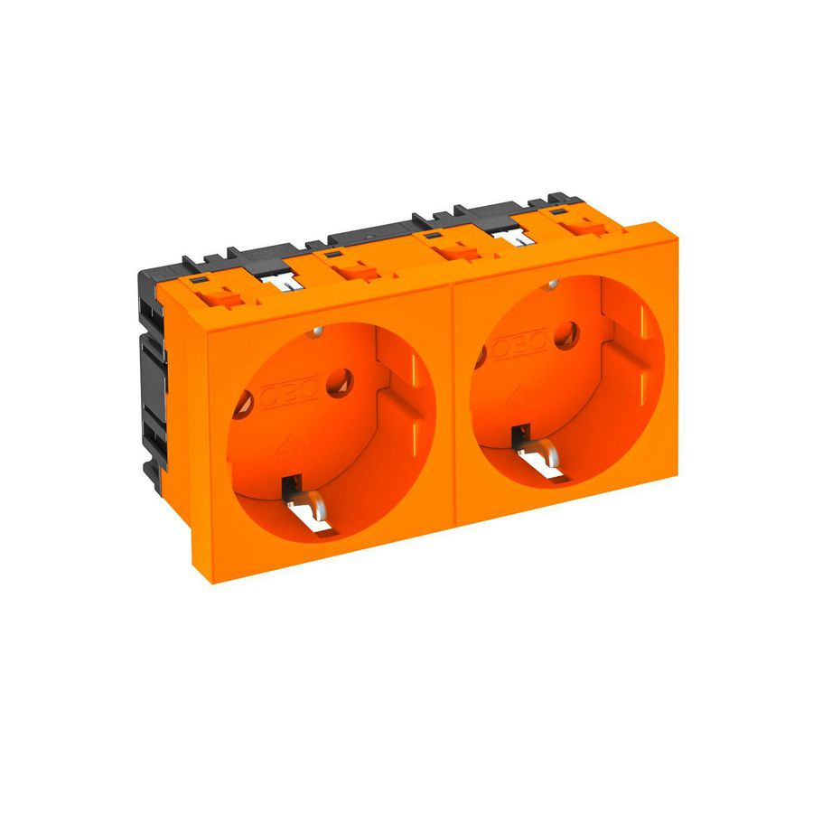 Contactdoos 2-vdg 0gr 250V 10/16A carbonaat 6120024