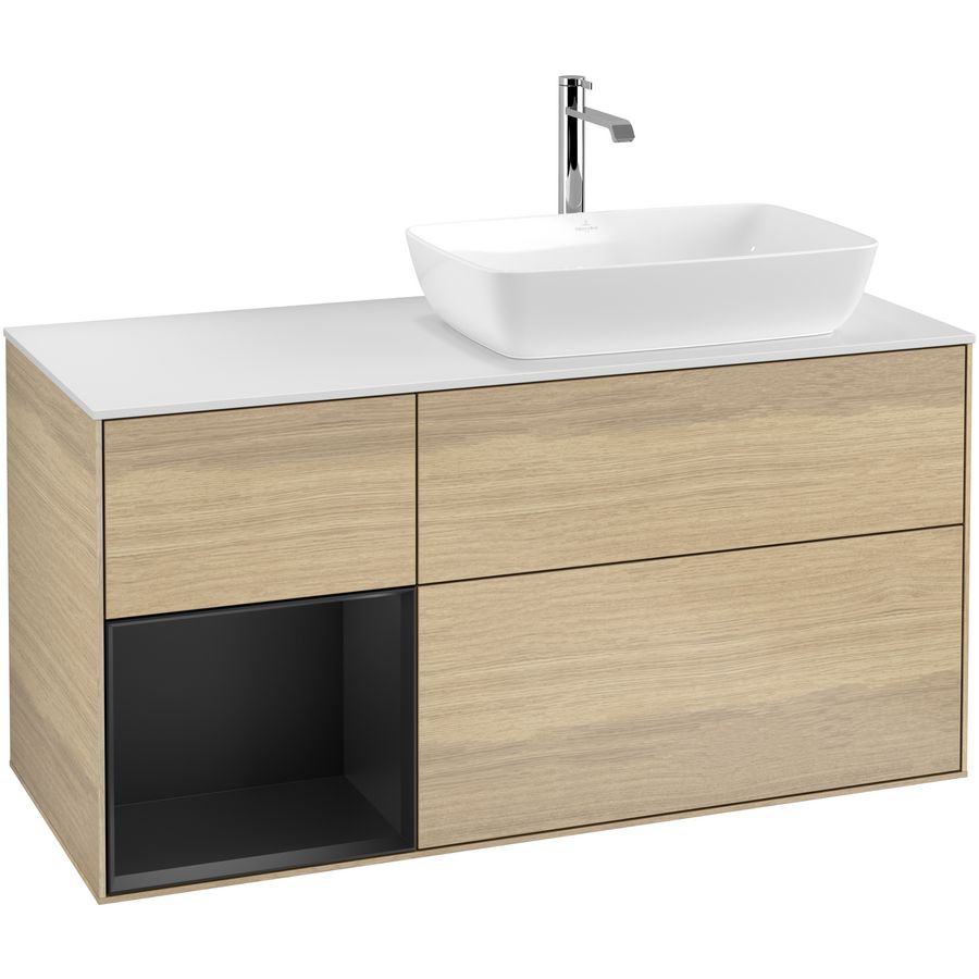 Wastafelonderkast Finion 1200x603x501mm Oak Veneer G801PDPC