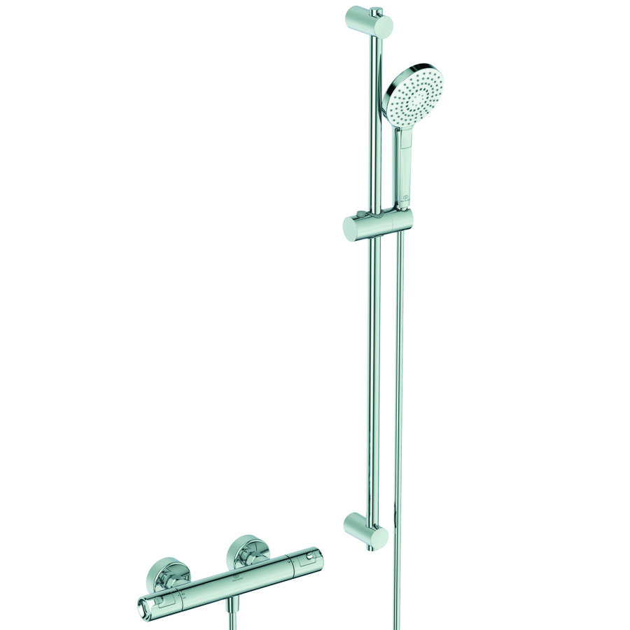 Douchethermostaatset CERATHERM T50 chroom + glijstang 900mm 150mm incl. s-koppeling
