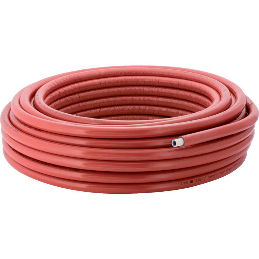 Rol a 50mtr. meerlagenbuis FLOWFIT ML (Therm) 20x2mm + 6mm isolatie rood