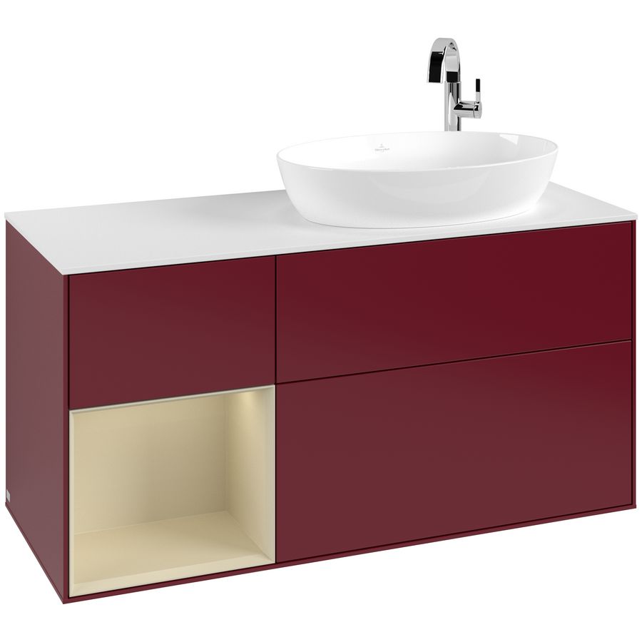 Wastafelonderkast Finion 1200x603x501mm Peony Matt Lacquer G921HJHB