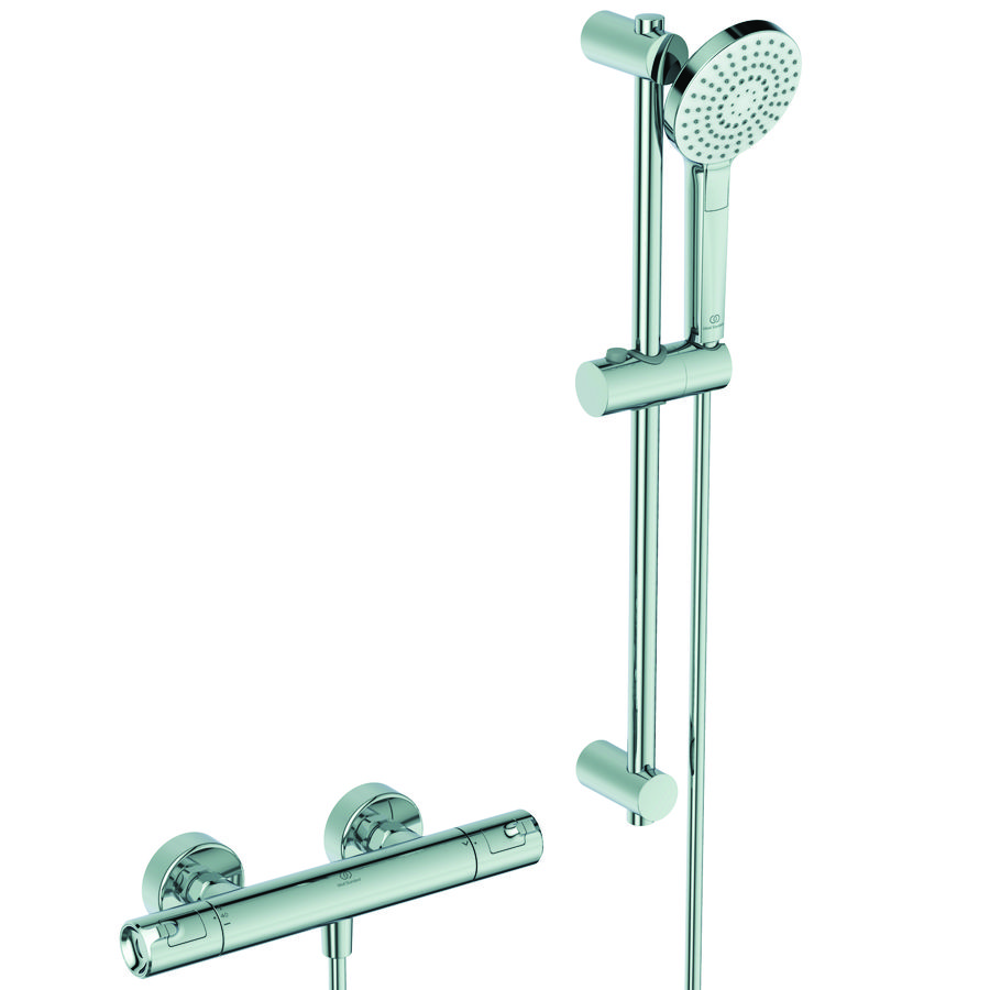 Douchethermostaatset CERATHERM T50 chroom + glijstang 600mm 150mm incl. s-koppeling