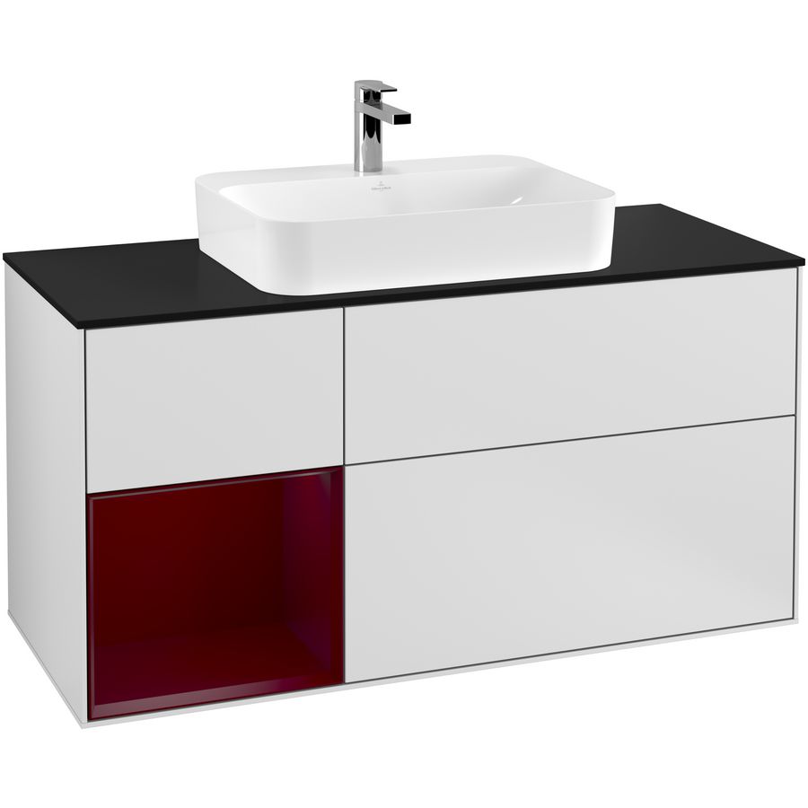 Wastafelonderkast Finion 1200x603x501mm White Matt Lacquer G412HBMT